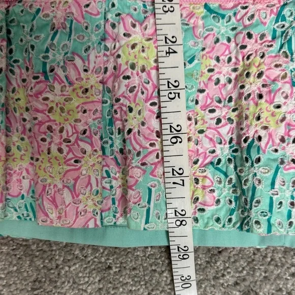 Vintage Lilly Pulitzer Floral Pastel Pink and Green Mini Dress - Picture 11 of 12